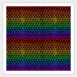 Pride Flag Rainbow Chainmail Print Sticker